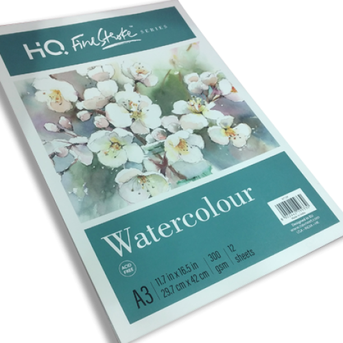 NAVNEET – HQ FineStroke WATER COLOR PAD – A3 (12 Sheets) – 300gsm THICKER  PAPER – Ay stationery
